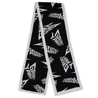 Givenchy Black All Over Print Scarf