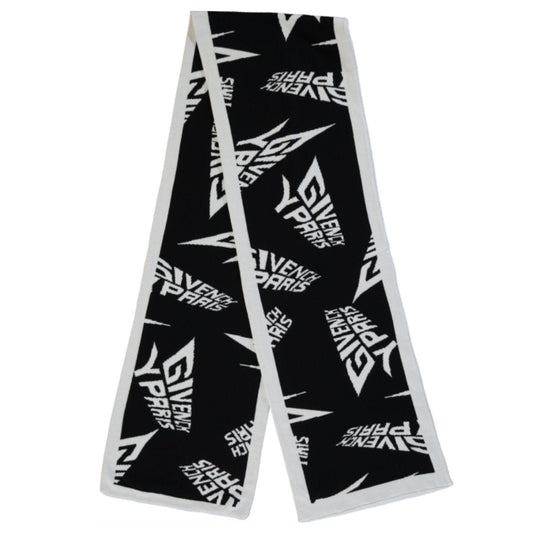 Givenchy Black All Over Print Scarf