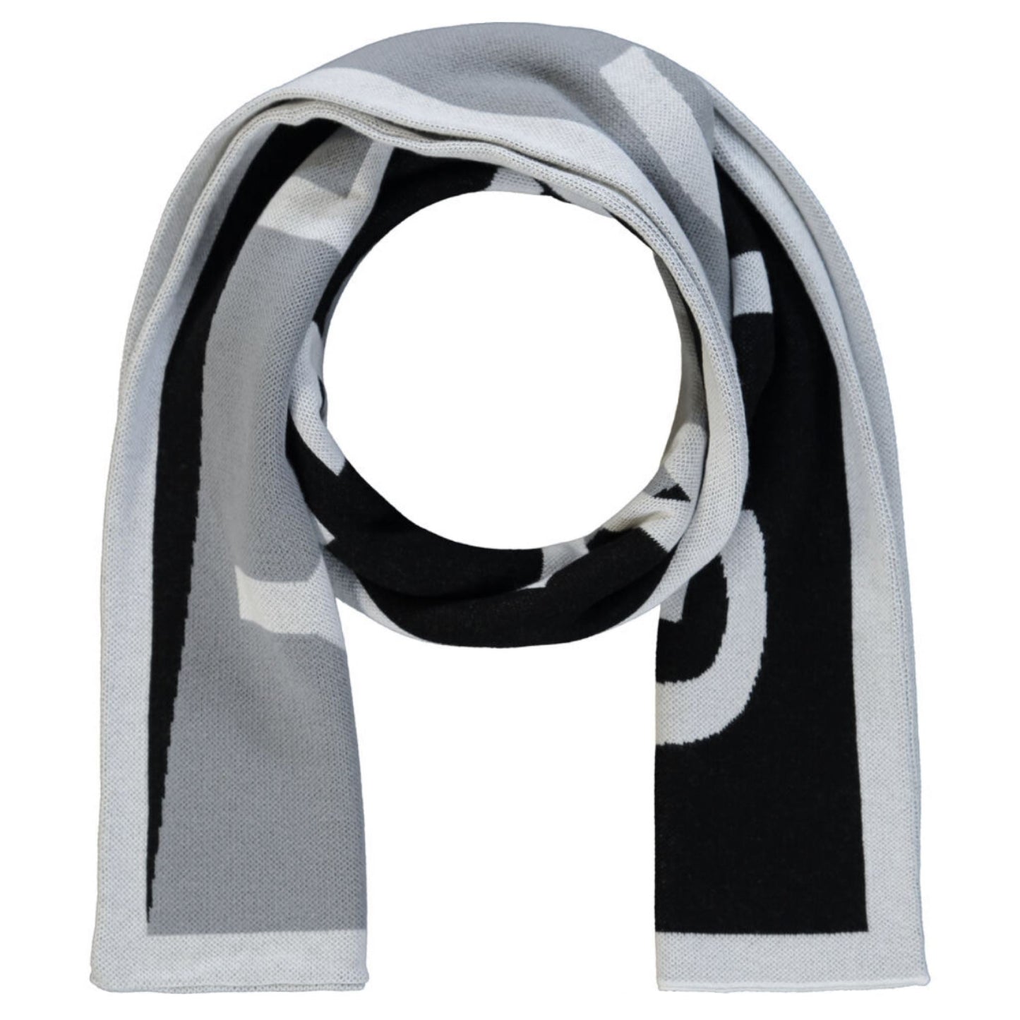 Givenchy Black & Grey Logo Team Scarf