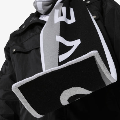 Givenchy Black & Grey Logo Team Scarf