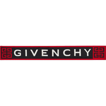 Givenchy Black & Red Logo Team Scarf