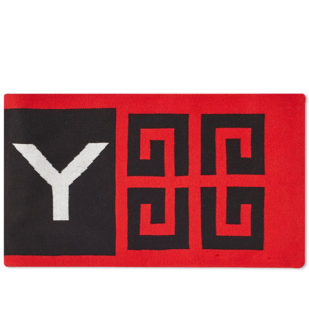 Givenchy Black & Red Logo Team Scarf