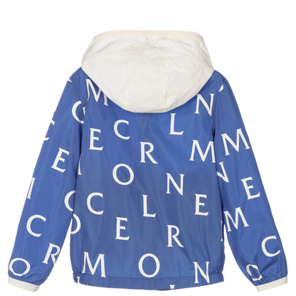 Kids Moncler Blue Logo Jacket