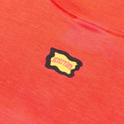 Airbrush S/S Tee - Neon Coral