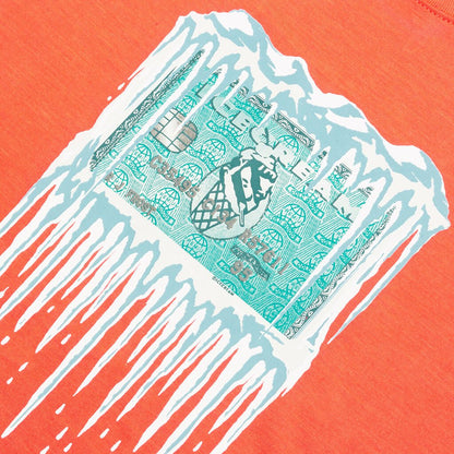 Frozen Credit S/S Tee - Neon Coral