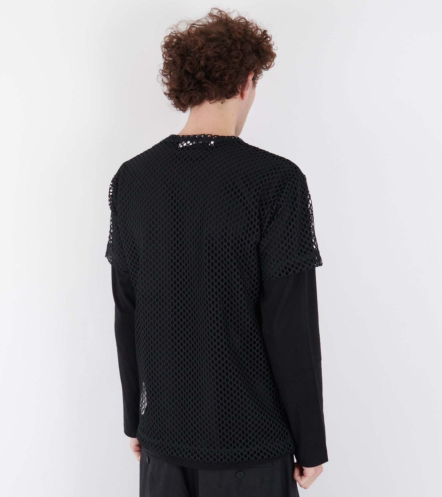U Black Heart Mesh T-shirt Black