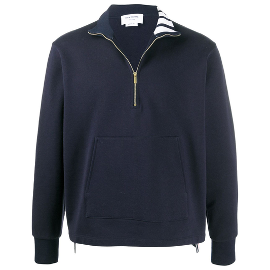 Thom Browne Navy Quarter Zip Sweatshirt