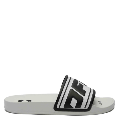 Womens Off White Logo Pool Sliders