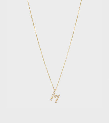 Simple M Necklace Gold