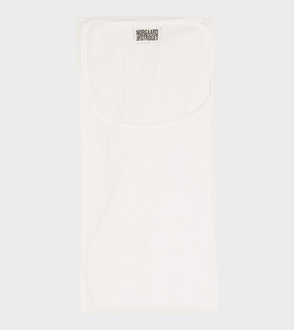 101 Rib Solid Colour White