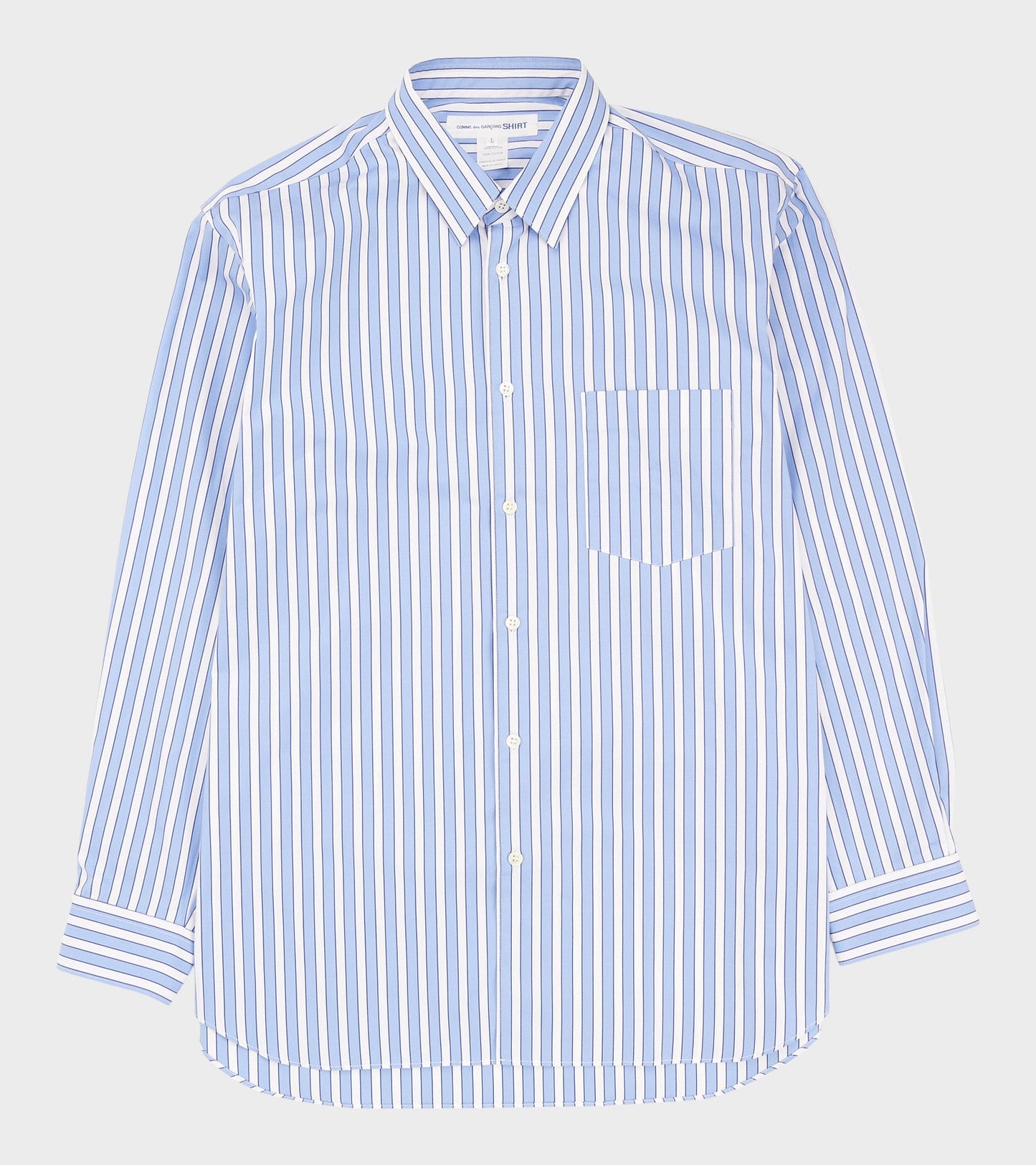 Mens Shirt Woven Blue/White