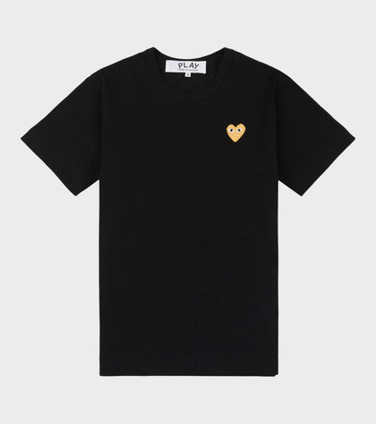 U T-shirt Gold Heart Black