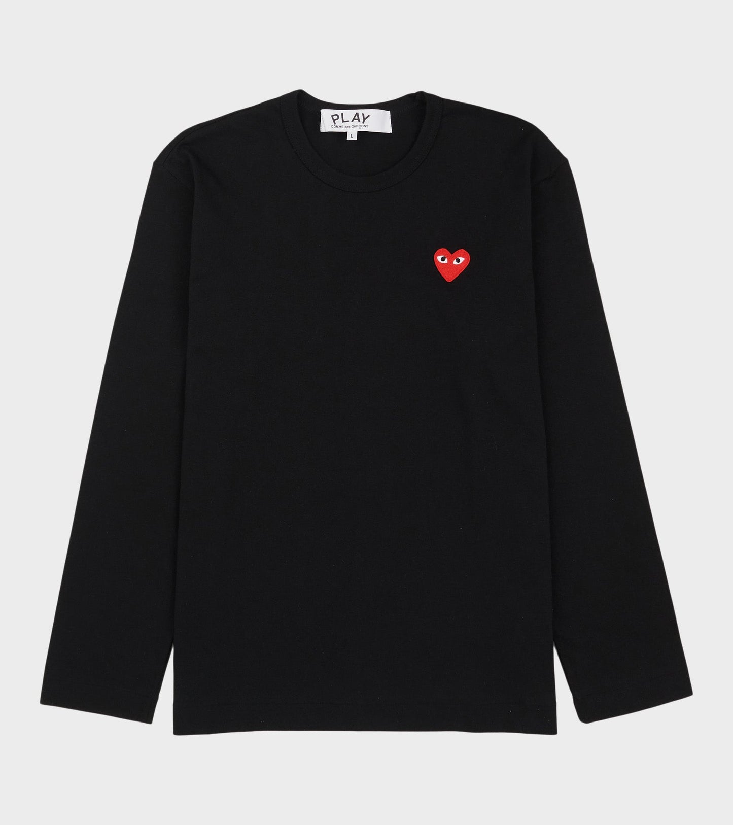 U Red Heart LS T-Shirt Black