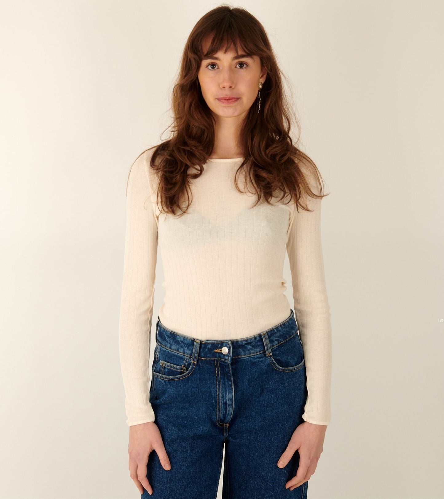 101 Rib Solid Colour Ecru