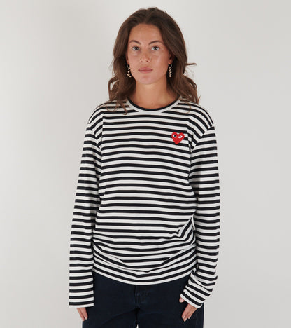 U Striped LS T-shirt Black