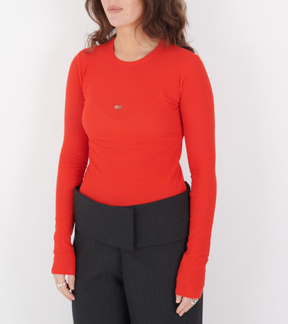 L/S Heart T-shirt My Red