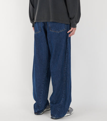 Wide Twist Jeans Rinse Blue
