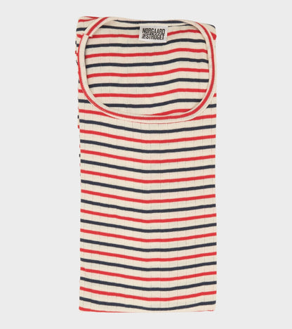 101 Rib Tricolore Ecru/Red/Navy