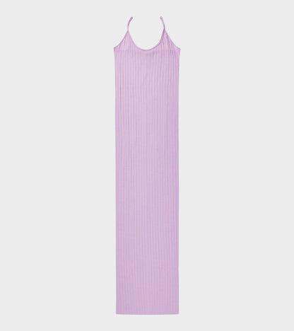 101 Strap Rib Dress Lilac