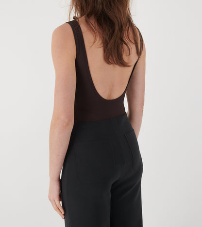 Logo Swimsuit Earth Brown