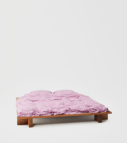 Percale Pillow 60x63 Mallow Pink Stripes