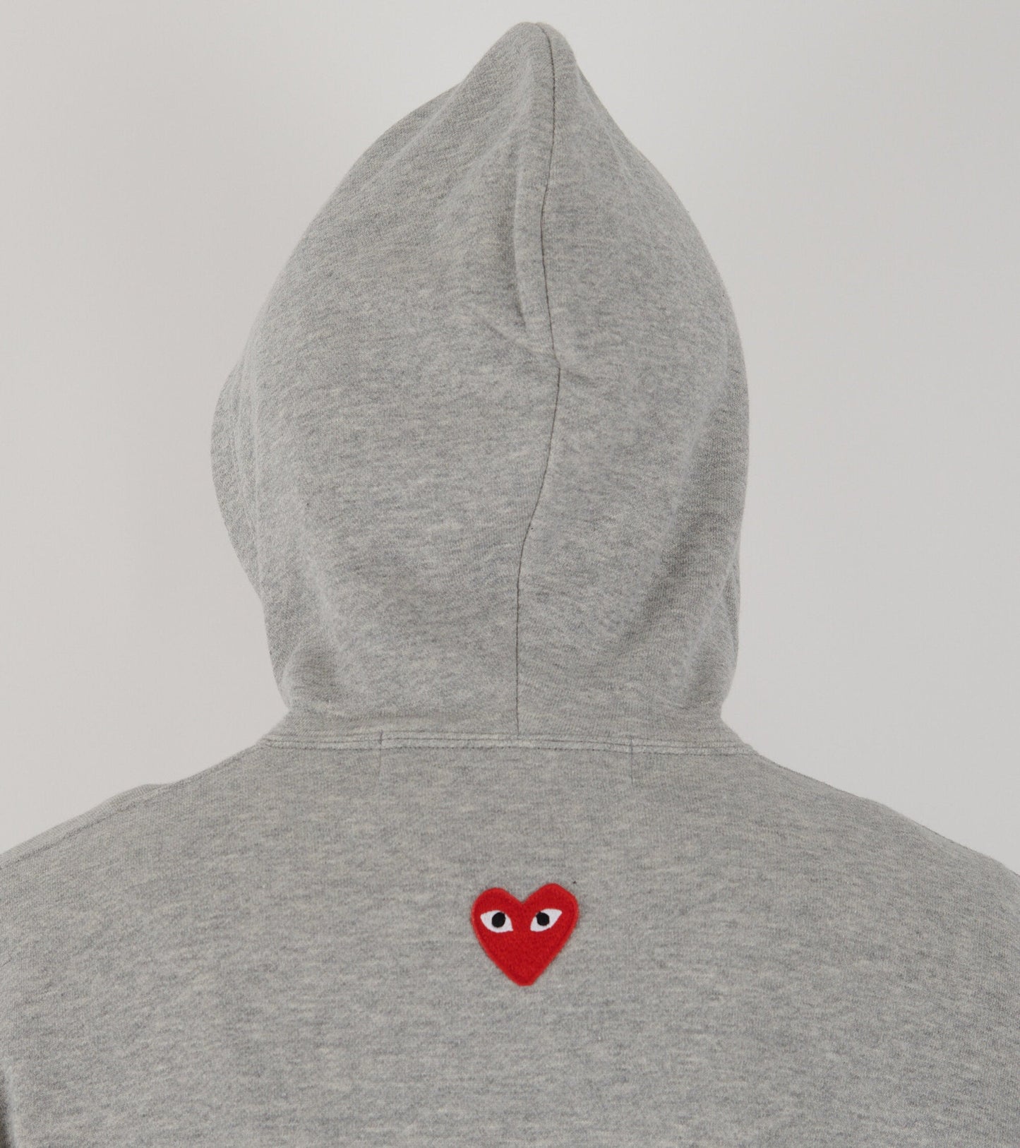 U Backside Red Heart Hoodie Grey