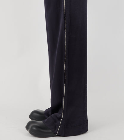 Charlie Rhinestone Satin Pants Midnight