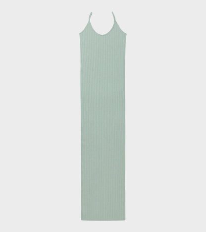 101 Strap Rib Dress Stone Green