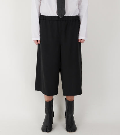 Poplin Wool Bermuda Shorts Black