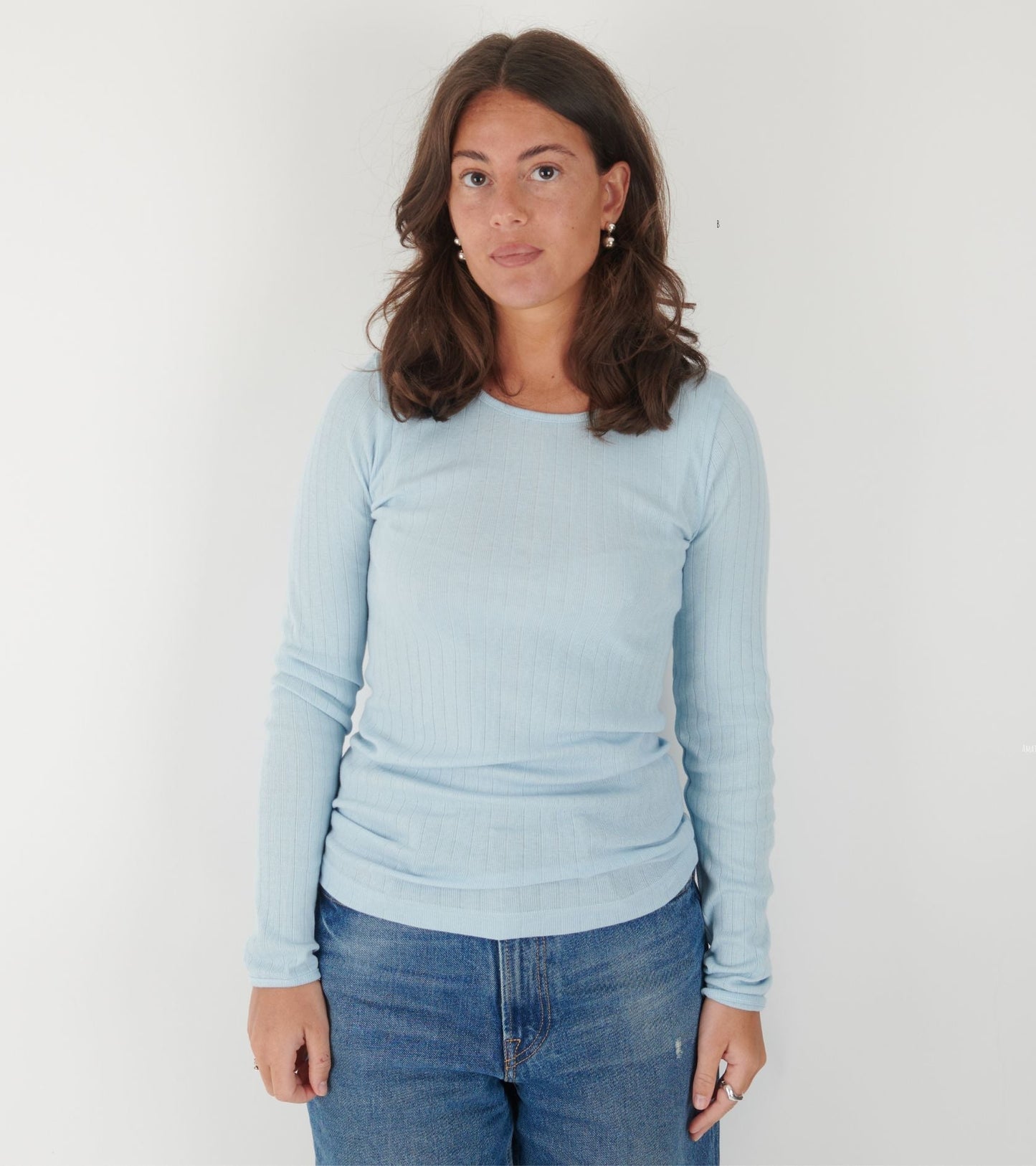 101 Rib Solid Colour Light Blue