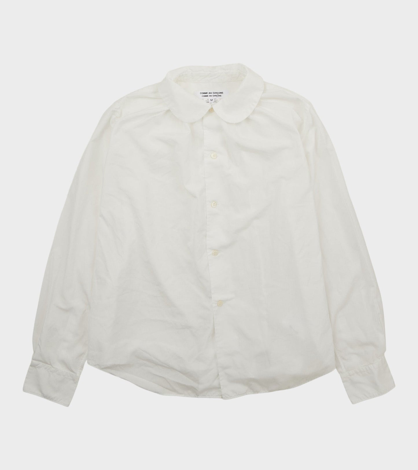 Round Collar Shirt White