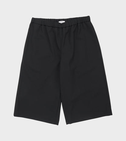 Poplin Wool Bermuda Shorts Black