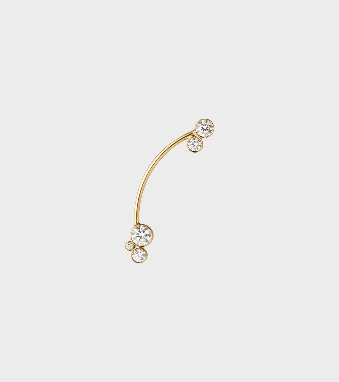Stellari Diamond R Earring Gold
