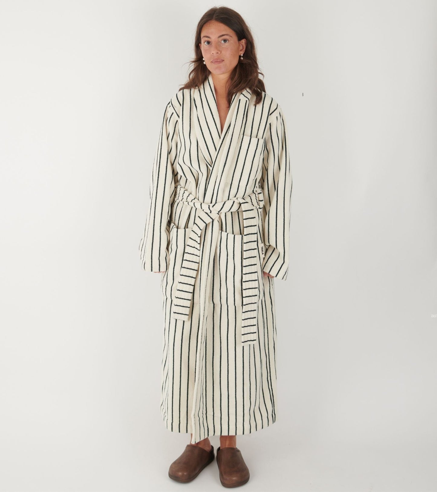 Classic Bathrobe Racing Green Stripes