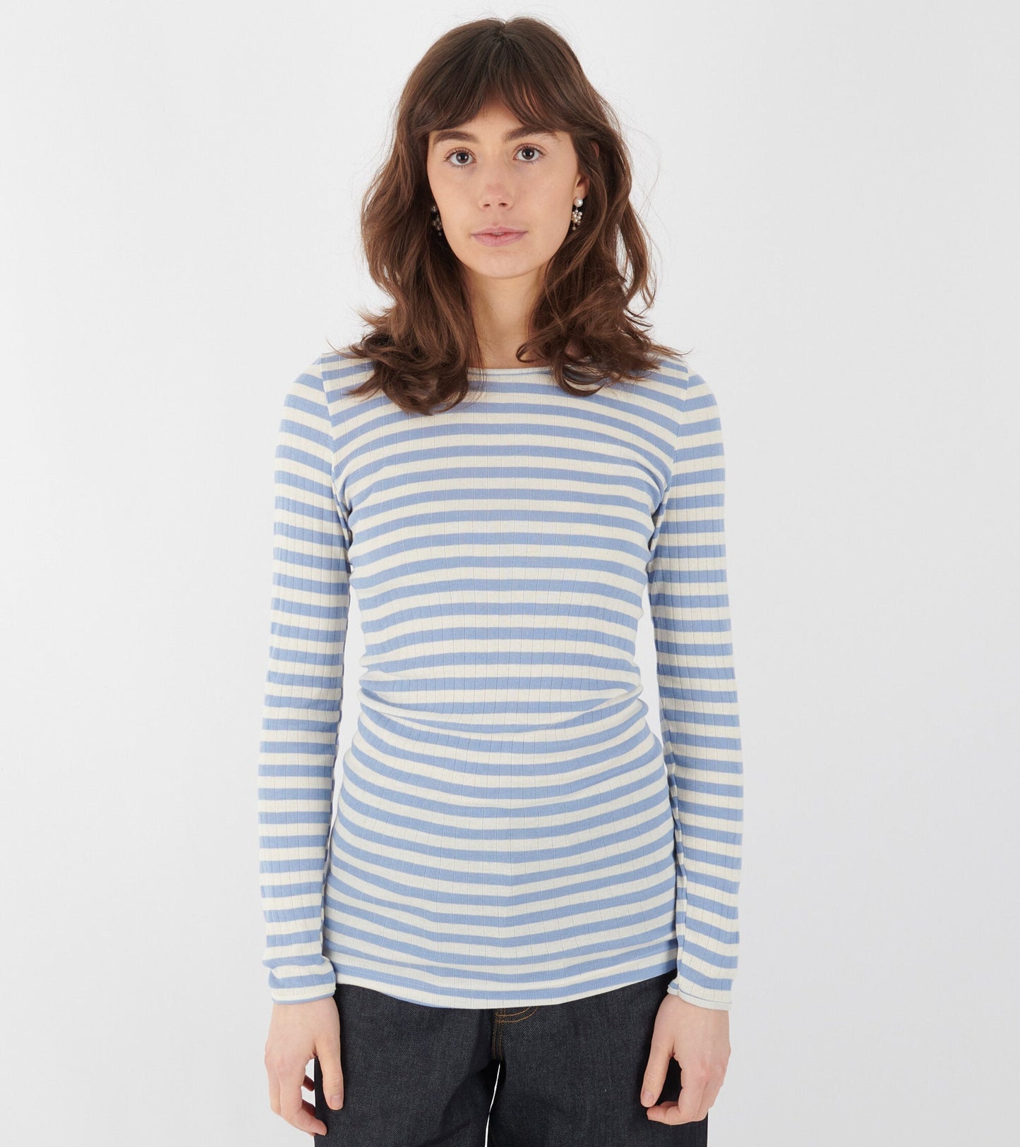 101 Rib Extra Broadway Light Blue/Ecru