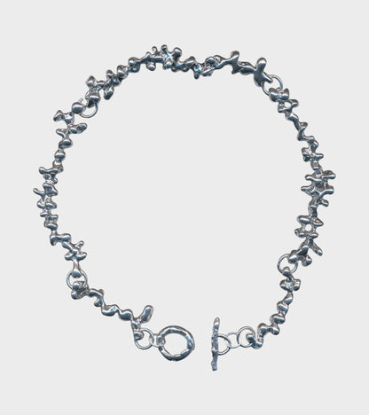Twisted Current Necklace Silver