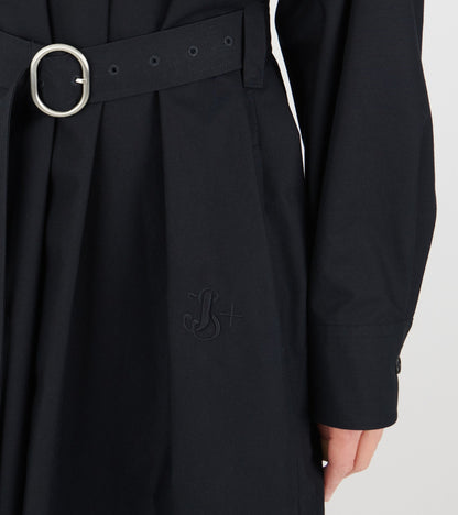 Cotton Canvas Shirt Dress Dark Navy