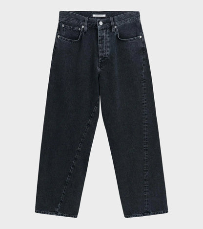Wide Twist Jeans Washed Black
