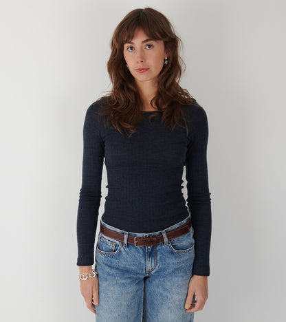 101 Wool Rib Navy