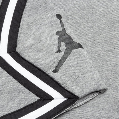 Jumpman Fleece Diamond Short - Carbon Heather/White
