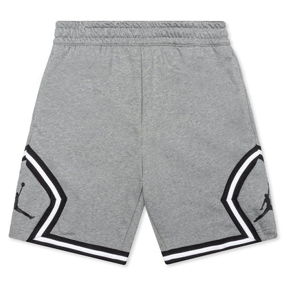 Jumpman Fleece Diamond Short - Carbon Heather/White