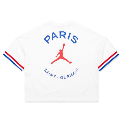 Jordan x PSG Women's S/S Top - White/University Red