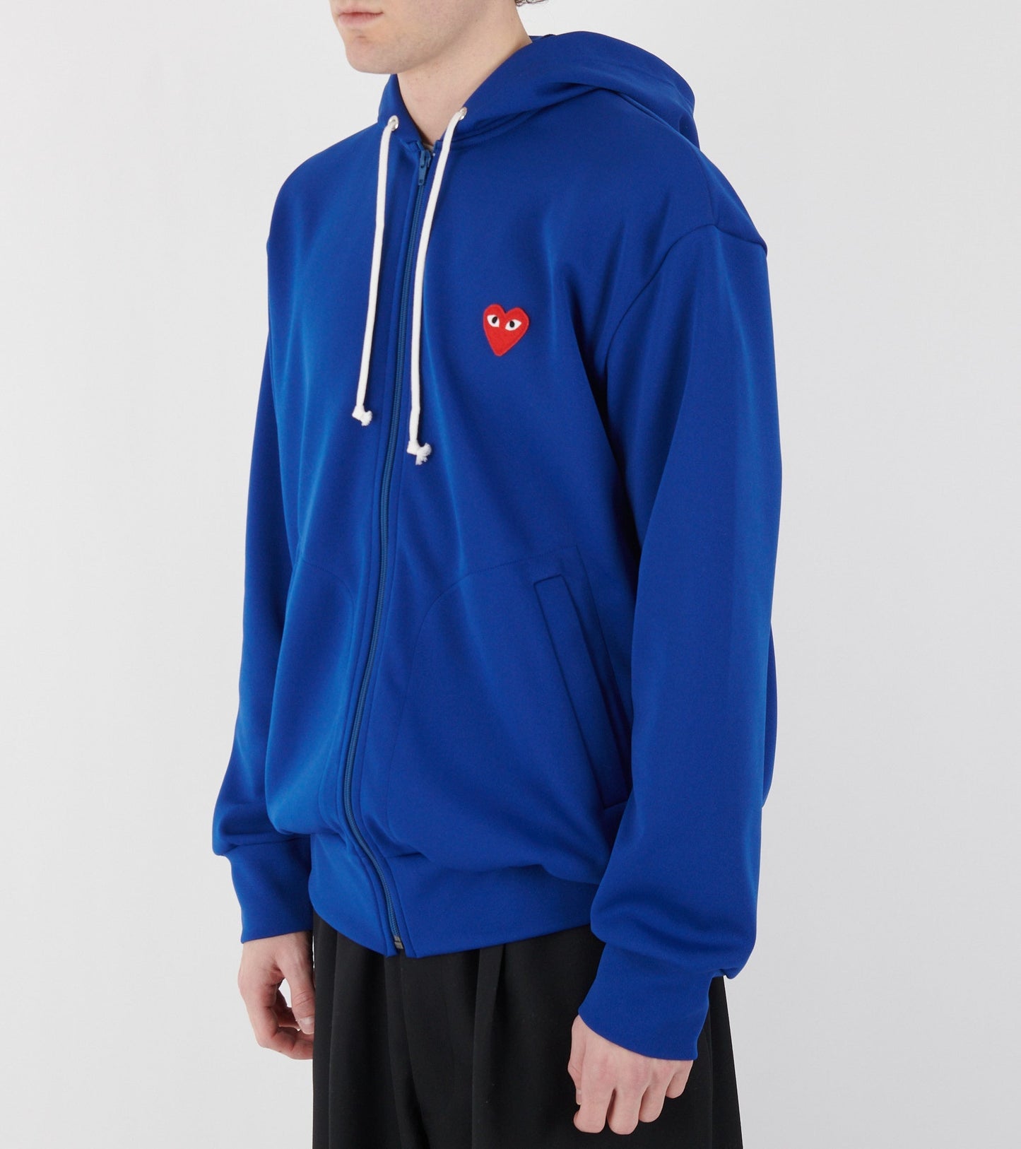 U Red Heart Zip Hoodie Blue