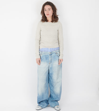 Printed Trousers Light Blue