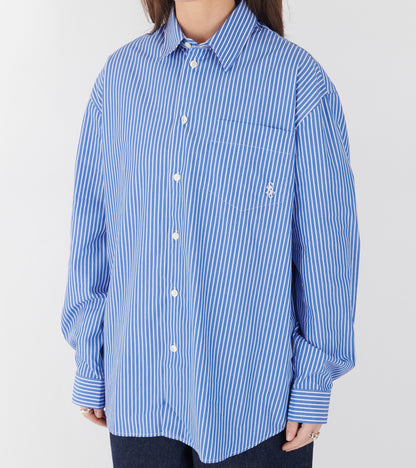 Oversized Shirt Blue Striped