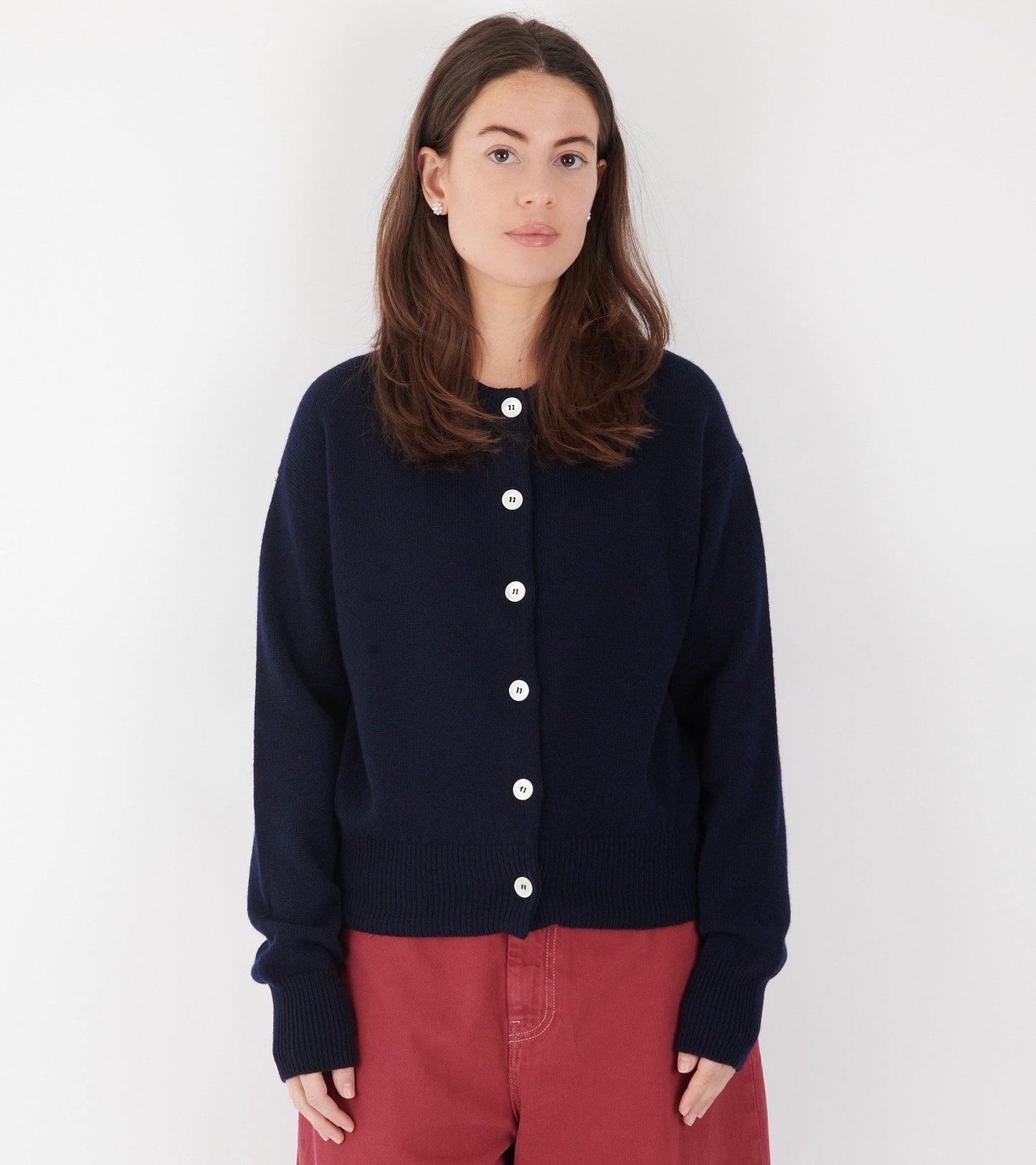 Ada Crewneck Cardigan Navy