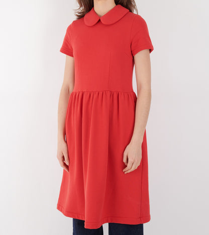 Classic Collar Dress Red