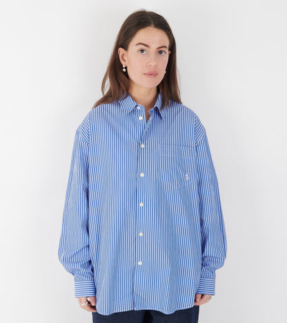 Oversized Shirt Blue Striped