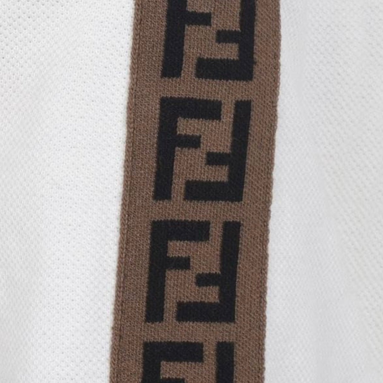 Kids Fendi FF Tape Polo Shirt