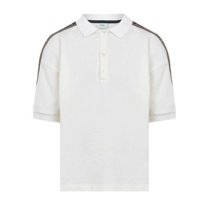 Kids Fendi FF Tape Polo Shirt